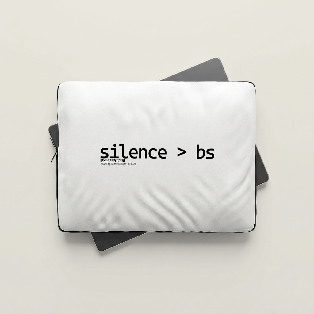 Laptop Sleeve | Silence > BS (MFT01-04) | Vol. 1: The Manifesto
