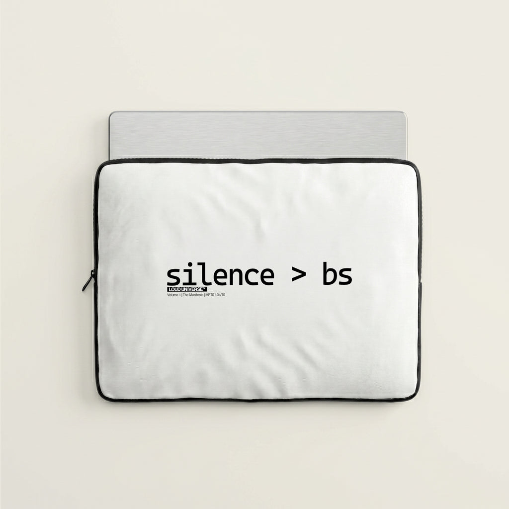 Laptop Sleeve | Silence > BS (MFT01-04) | Vol. 1: The Manifesto