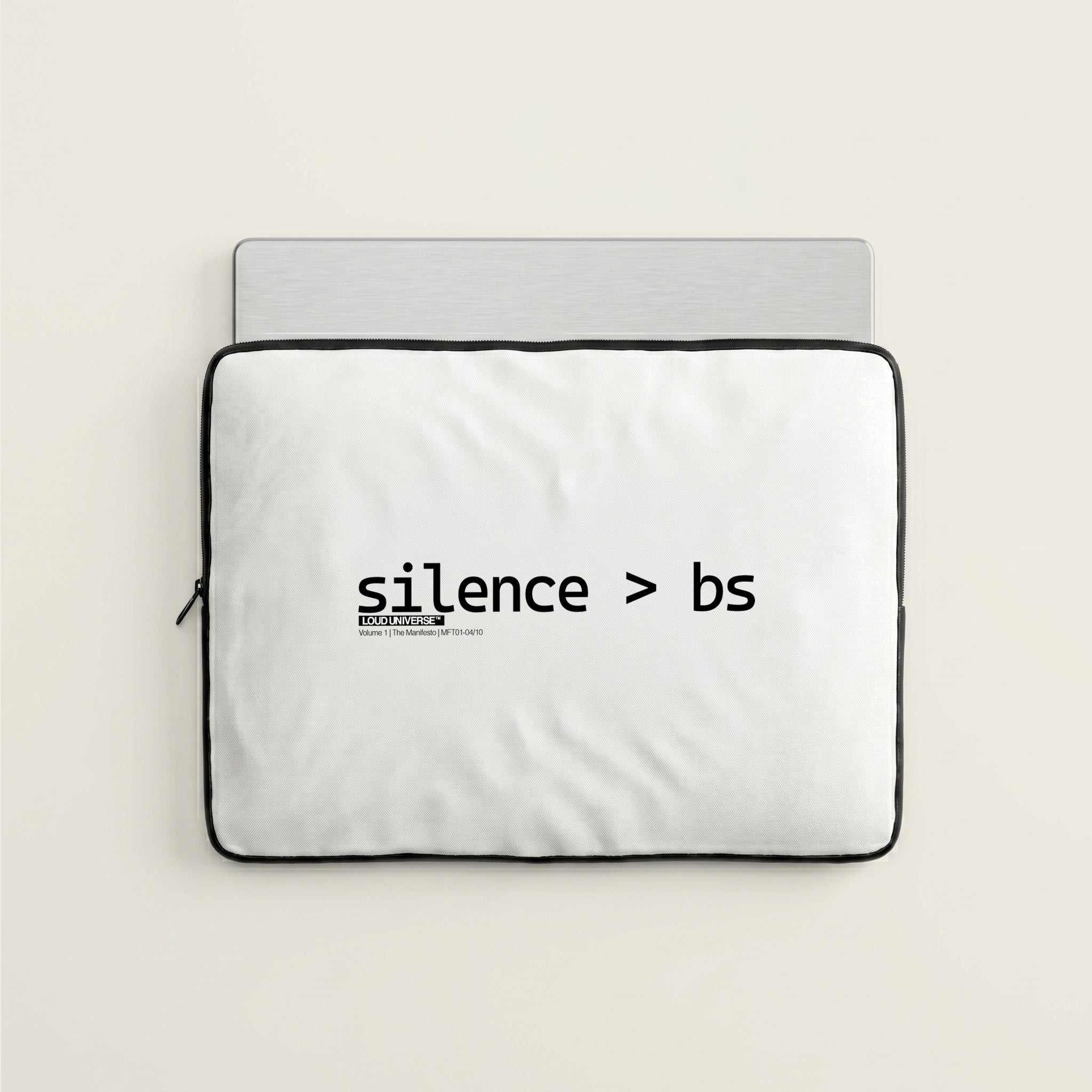 Laptop Sleeve | Silence > BS (MFT01-04) | Vol. 1: The Manifesto