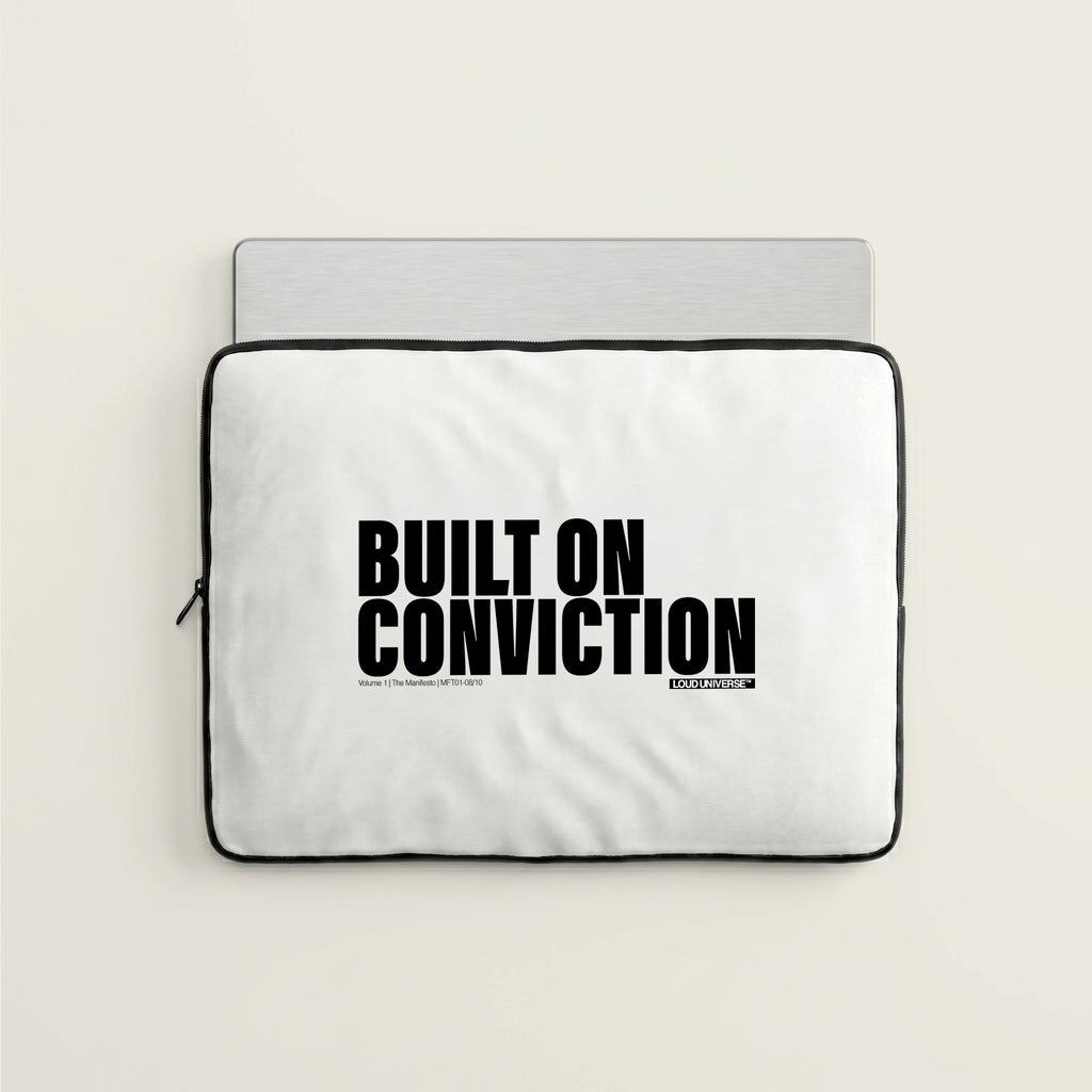Laptop Sleeve | Built on conviction (MFT01-08) | Vol. 1: The Manifesto