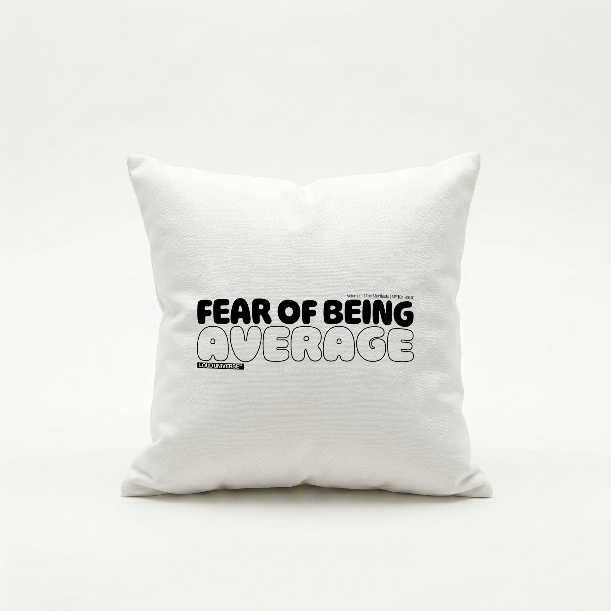 Throw Pillow | Fear of being average (MFT01-03) | Vol. 1: The Manifesto