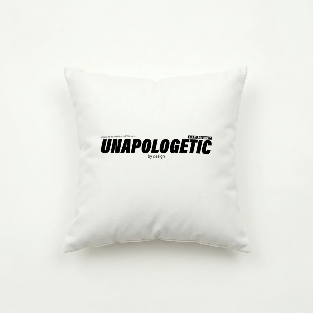 Throw Pillow | unapologetic by design (MFT01-10) | Vol. 1: The Manifesto