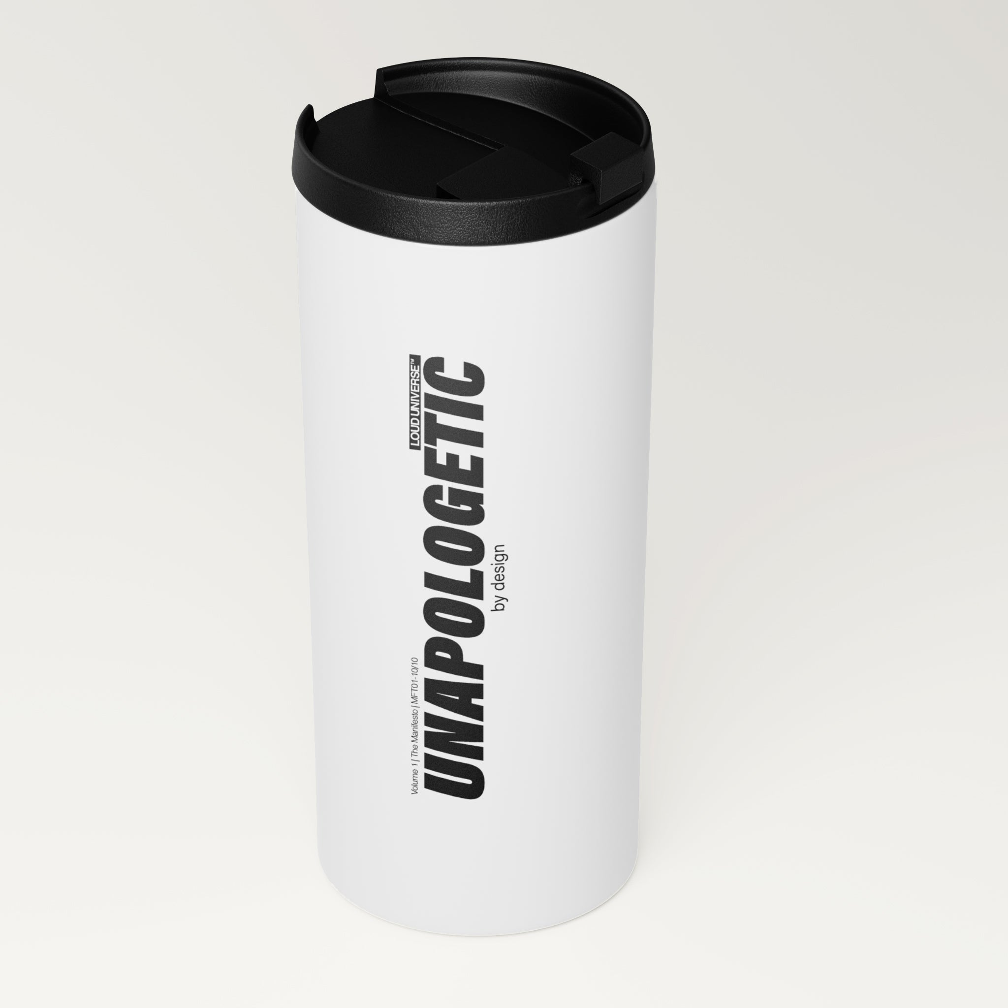 Straight White Tumbler | unapologetic by design (MFT01-10) | Vol. 1: The Manifesto