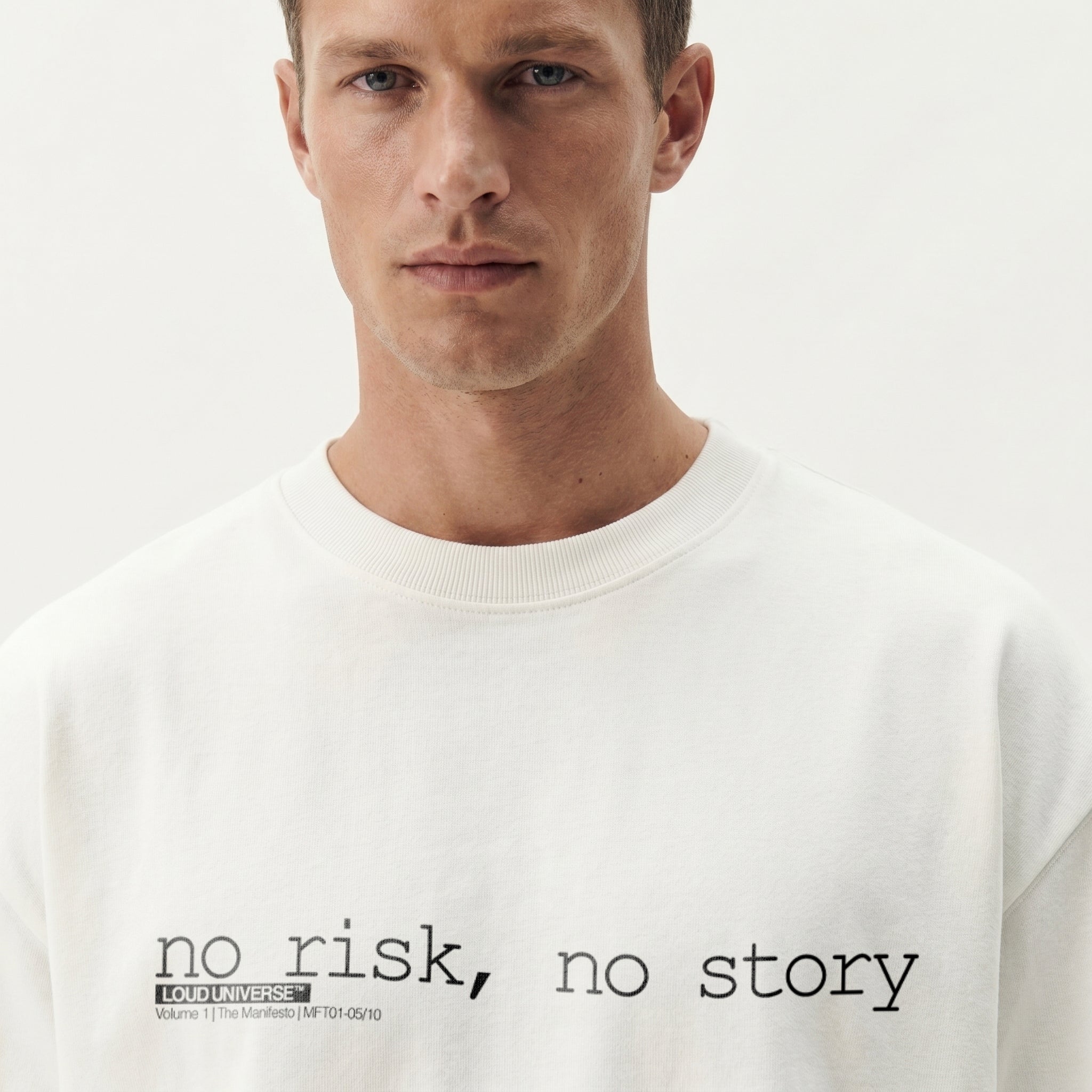 T-Shirt | no risk, no story (MFT01-05) | Vol. 1: The Manifesto