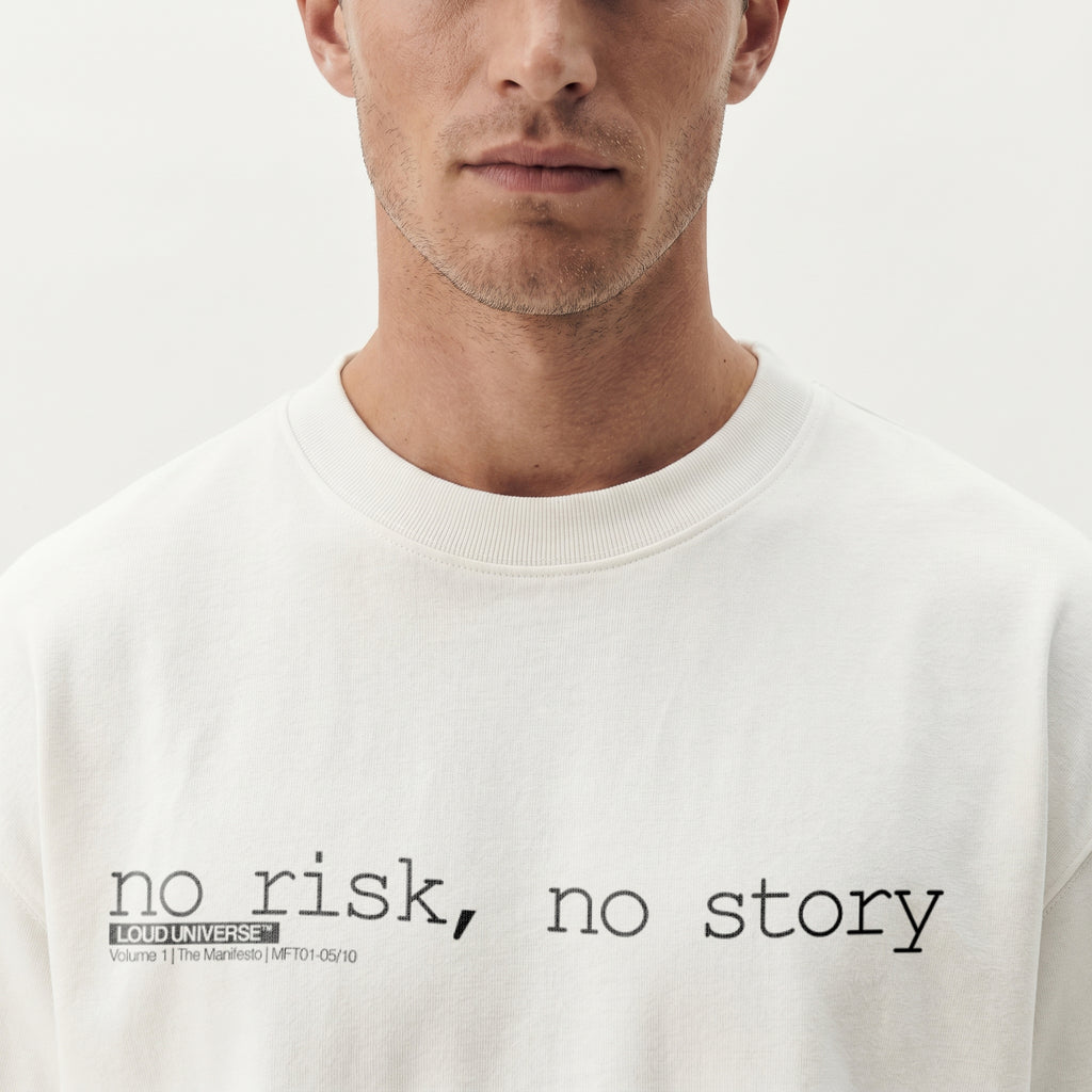 T-Shirt | no risk, no story (MFT01-05) | Vol. 1: The Manifesto