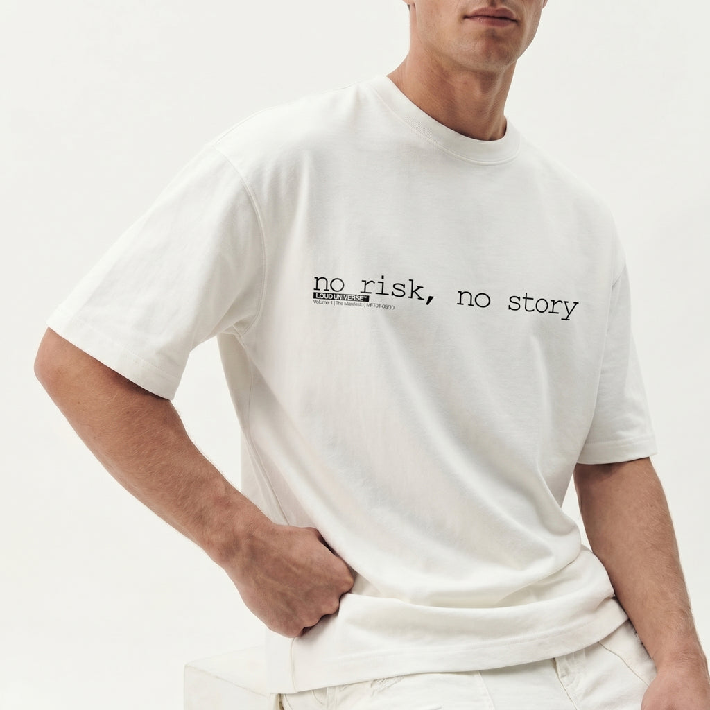 T-Shirt | no risk, no story (MFT01-05) | Vol. 1: The Manifesto
