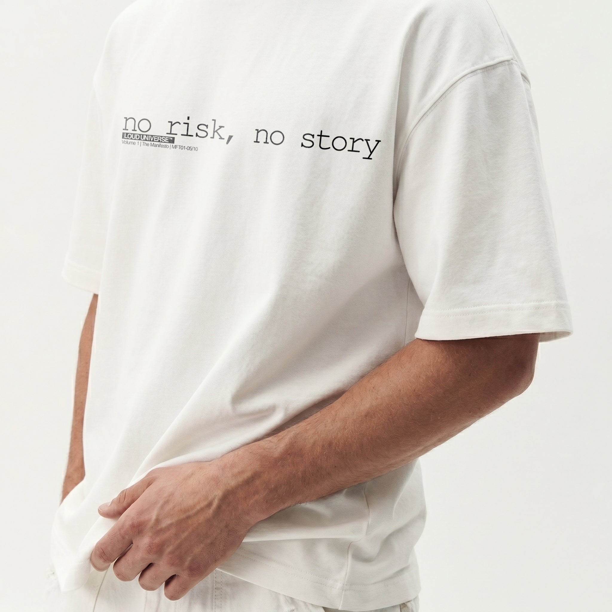 T-Shirt | no risk, no story (MFT01-05) | Vol. 1: The Manifesto