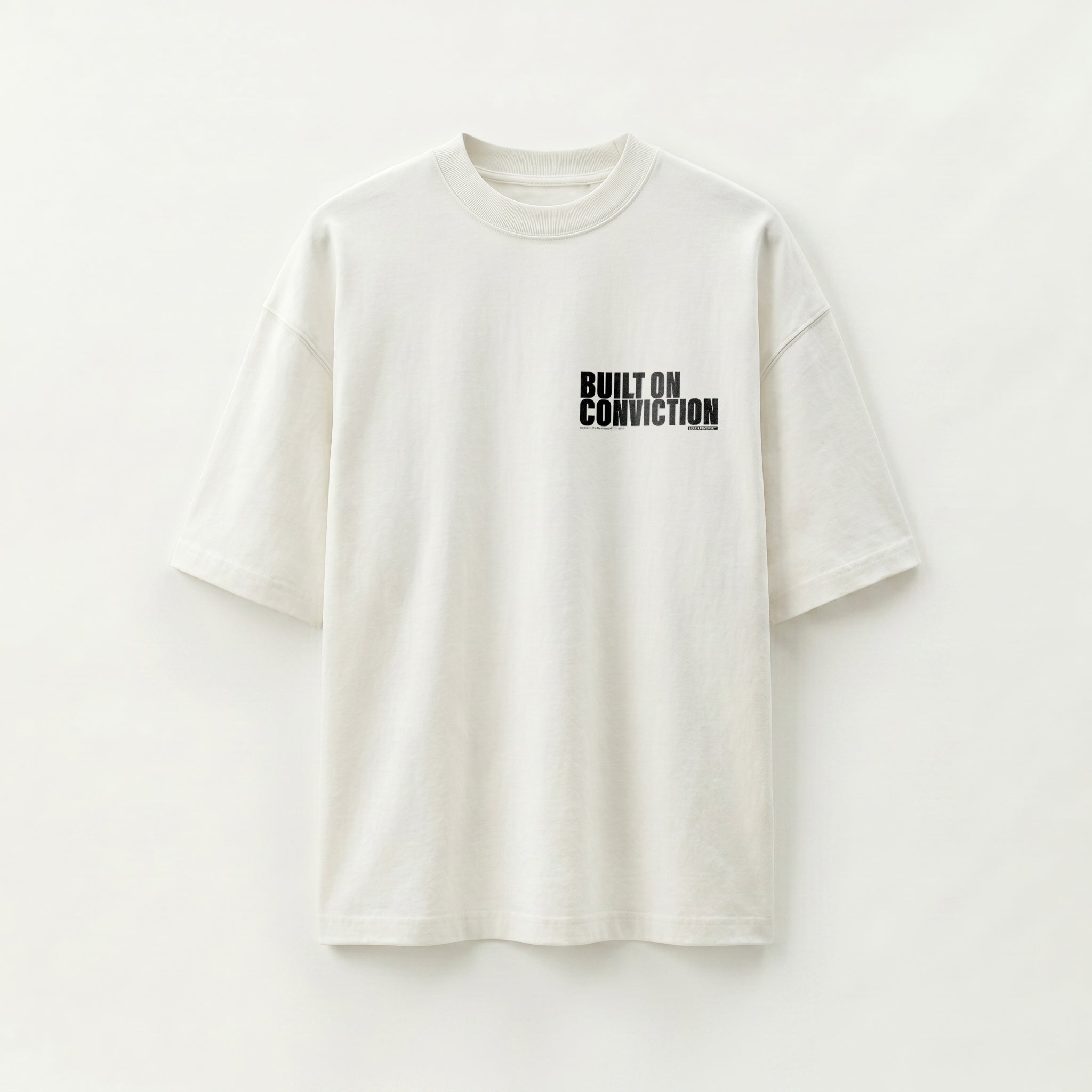 T-Shirt | Built on conviction (MFT01-08) | Vol. 1: The Manifesto