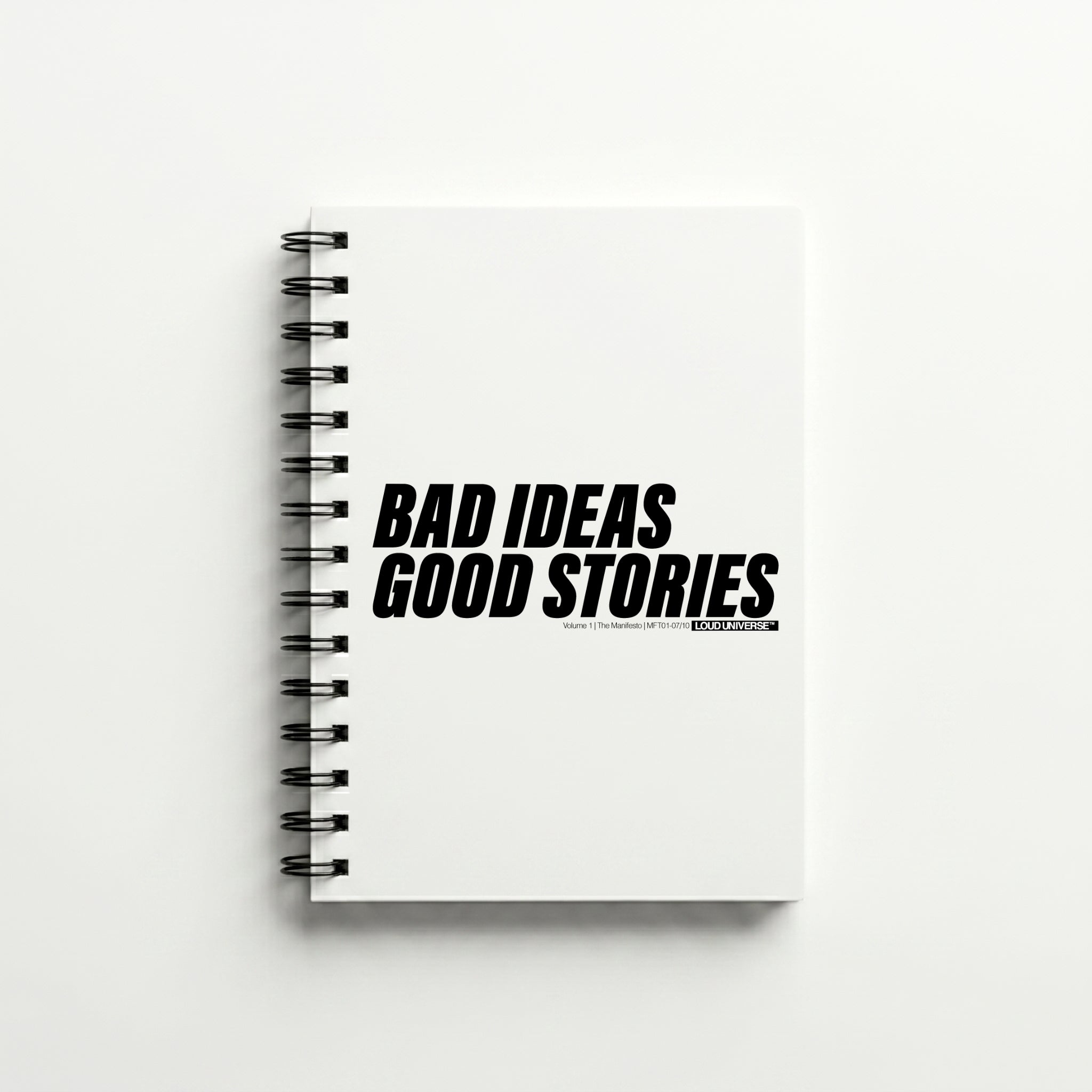 Spiral Notebook | bad ideas, good stories (MFT01-07) | Vol. 1: The Manifesto