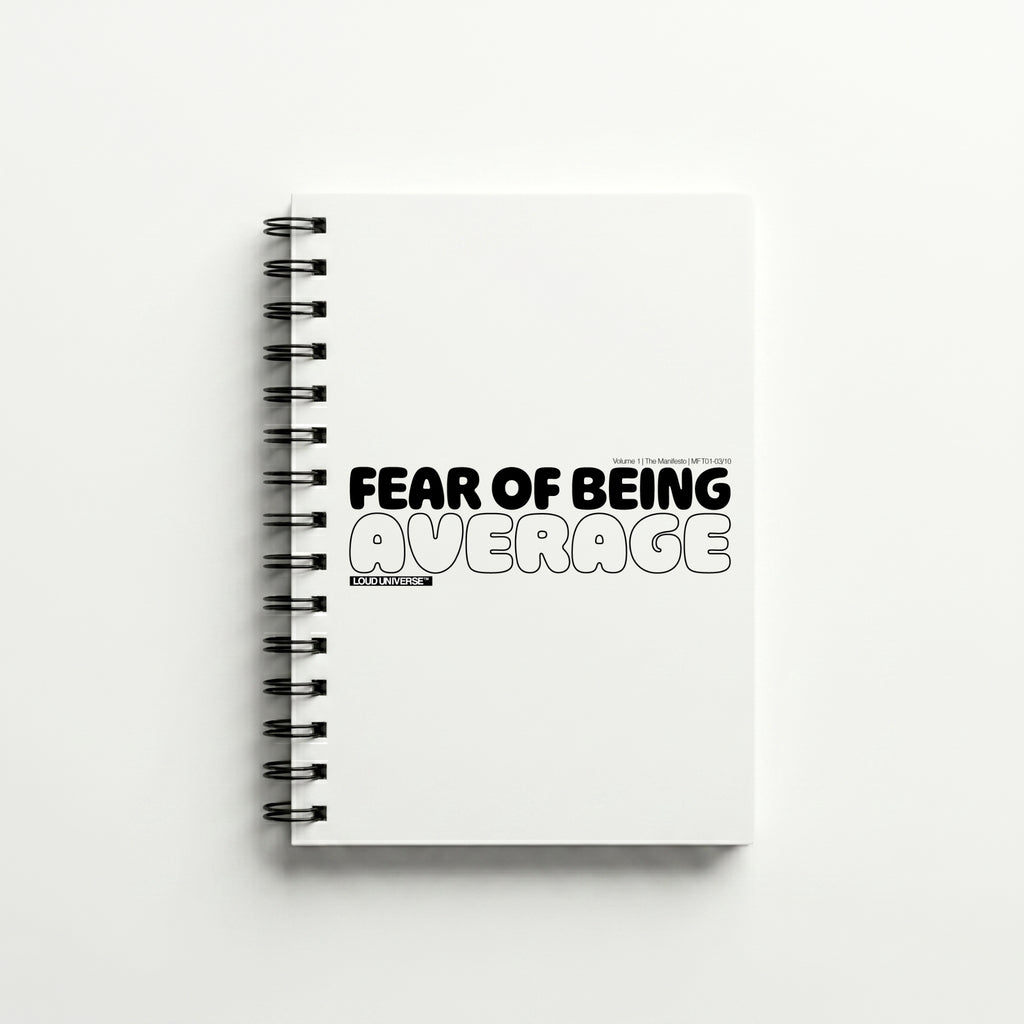 Spiral Notebook | Fear of being average (MFT01-03) | Vol. 1: The Manifesto