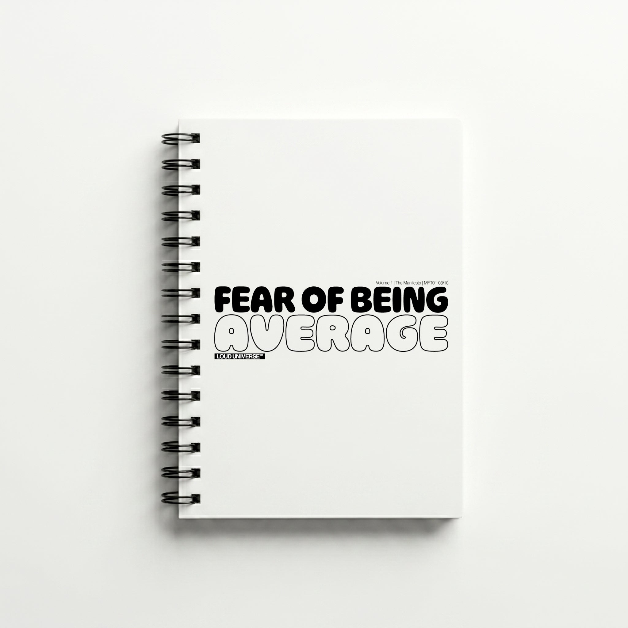 Spiral Notebook | Fear of being average (MFT01-03) | Vol. 1: The Manifesto