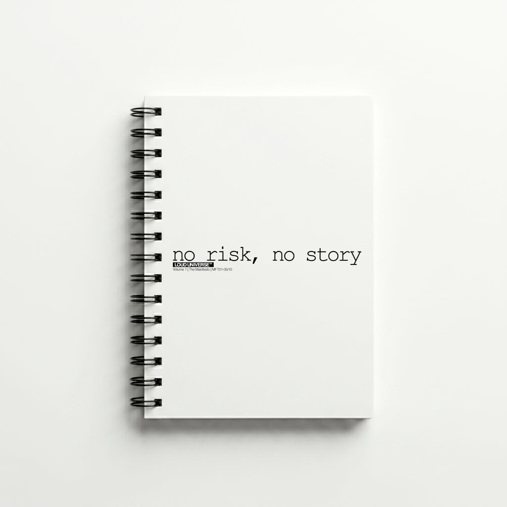 Spiral Notebook | no risk, no story (MFT01-05) | Vol. 1: The Manifesto