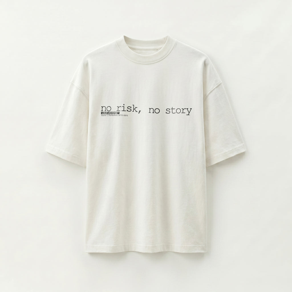 T-Shirt | no risk, no story (MFT01-05) | Vol. 1: The Manifesto