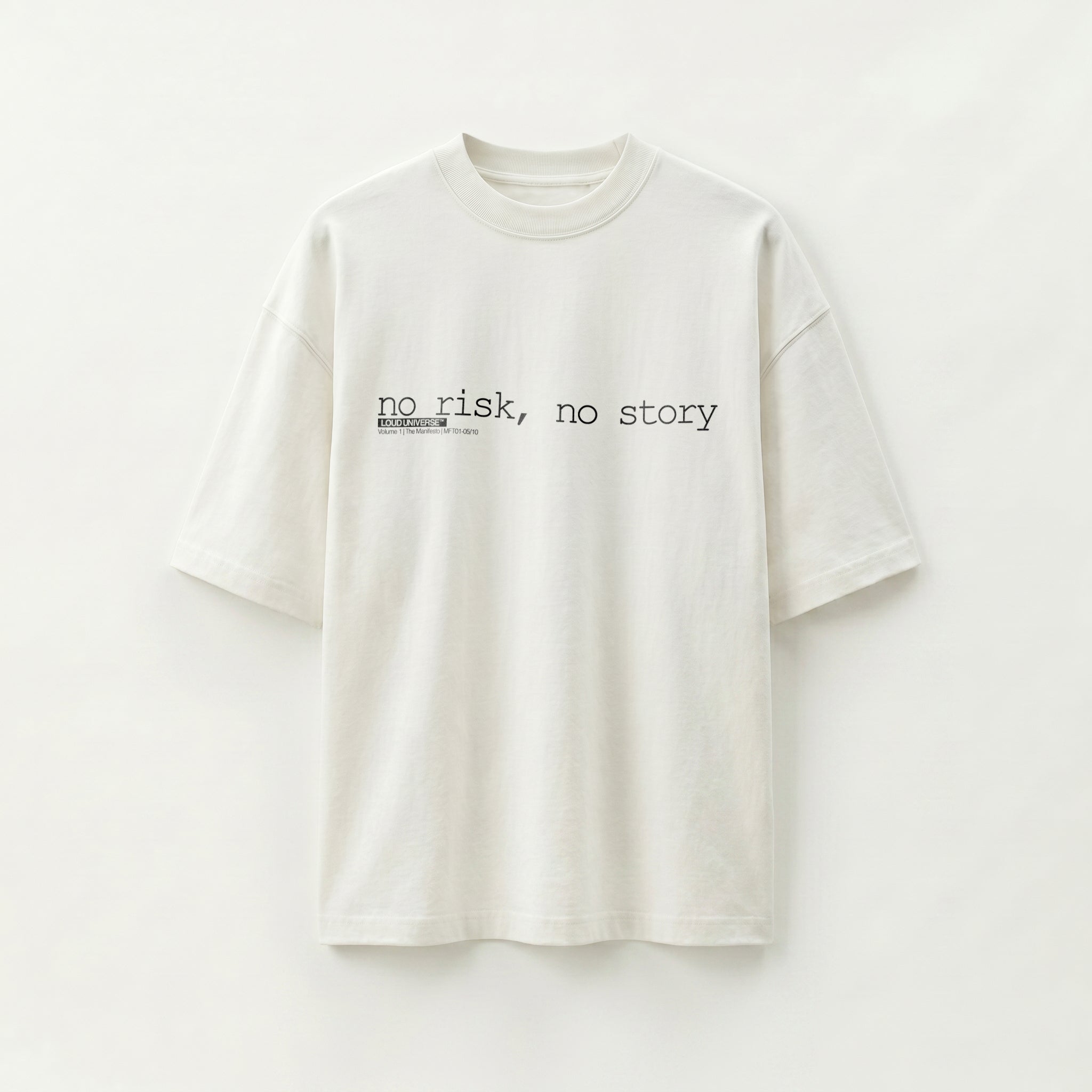 T-Shirt | no risk, no story (MFT01-05) | Vol. 1: The Manifesto