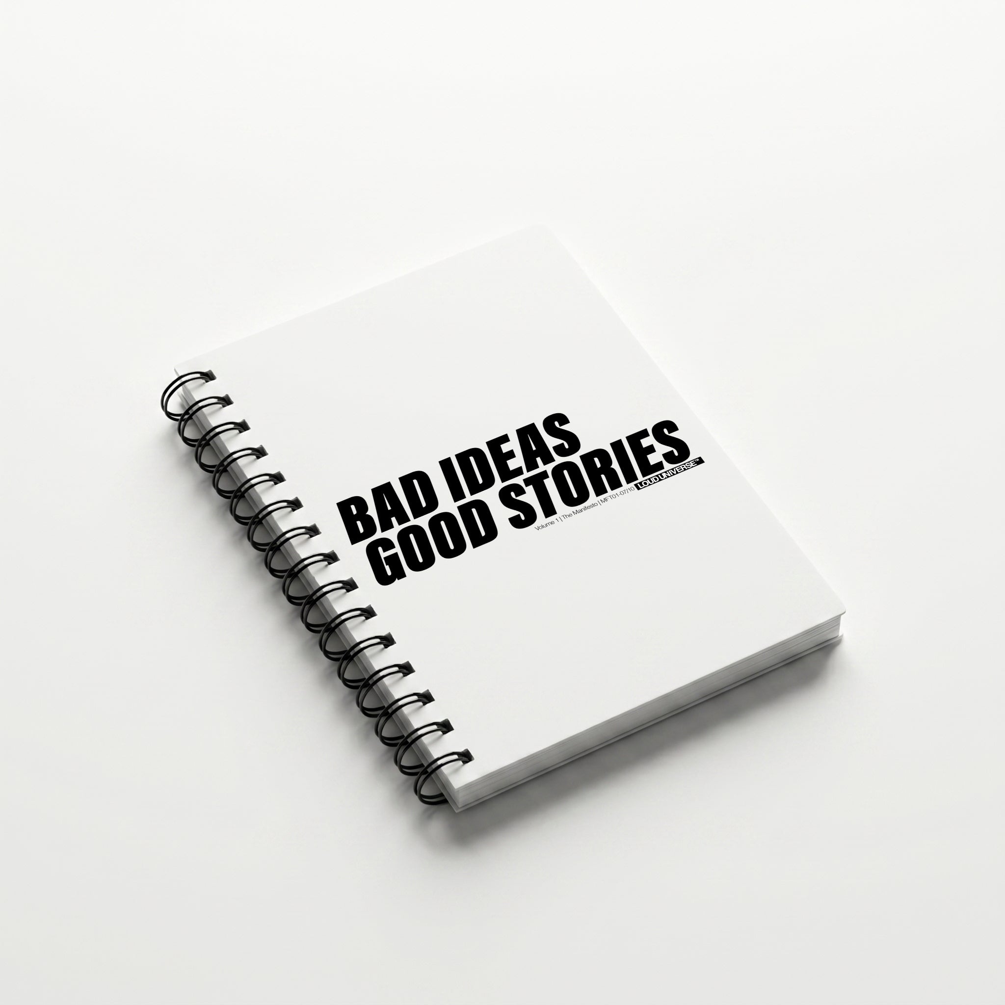 Spiral Notebook | bad ideas, good stories (MFT01-07) | Vol. 1: The Manifesto