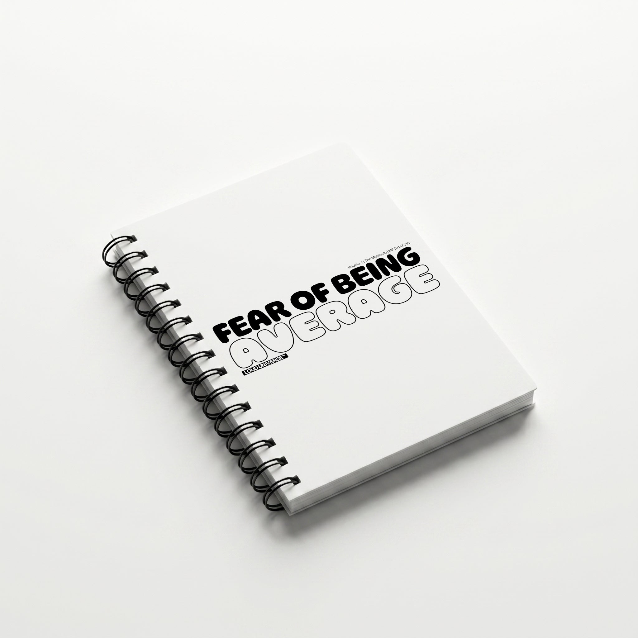 Spiral Notebook | Fear of being average (MFT01-03) | Vol. 1: The Manifesto